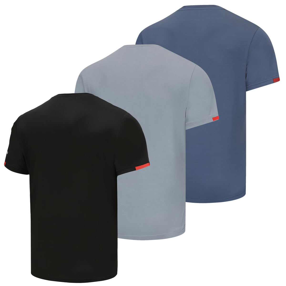 AMZSPORT Herren Sport T-Shirts, 3/5er-Pack Atmungsaktive & Schnelltrocknende Mesh Kurzarmshirts für Laufen, Training & Fitness