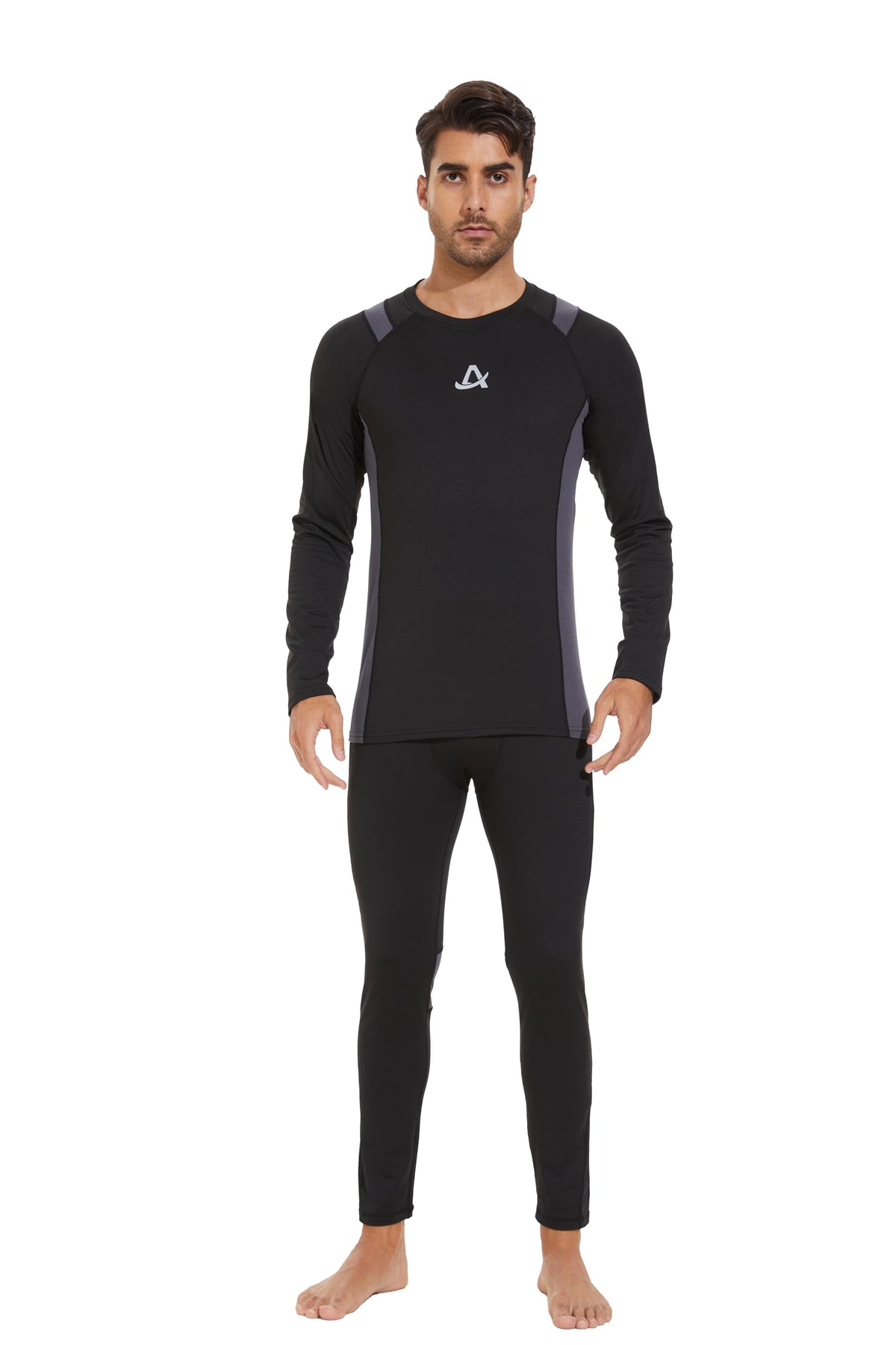 AMZSPORT Men's Warm Thermal Underwear Set, Base Layer