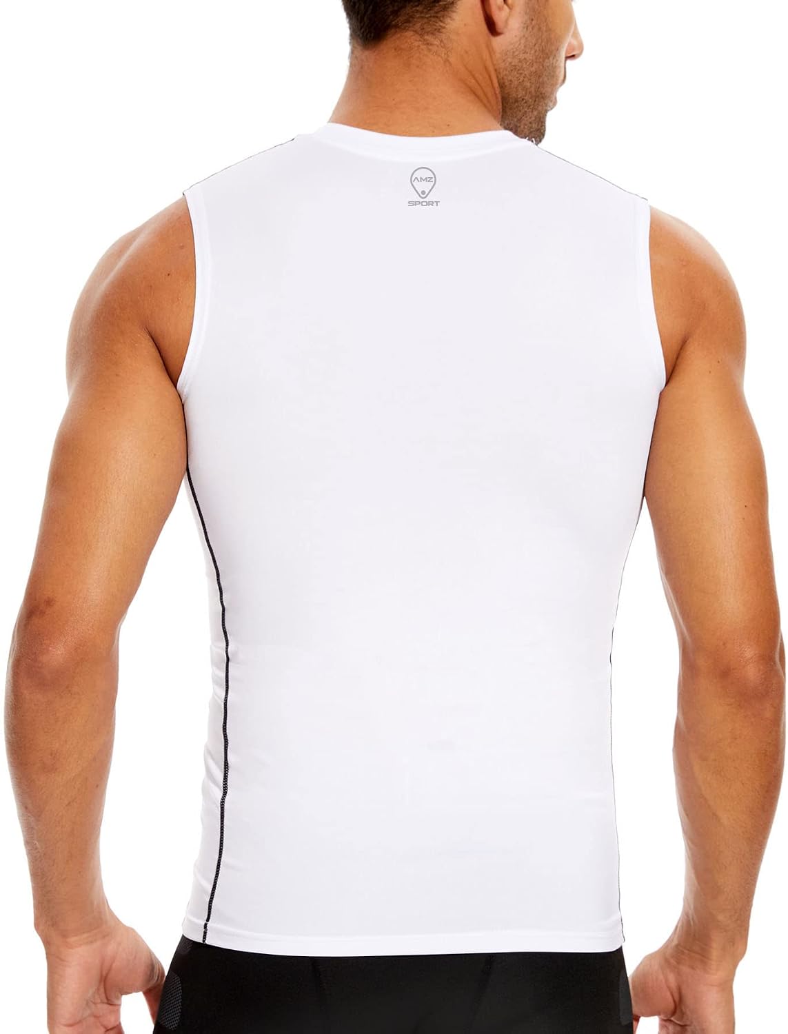 AMZSPORT Men's Compression Tank Top Sleeveless Base Layer Shirt