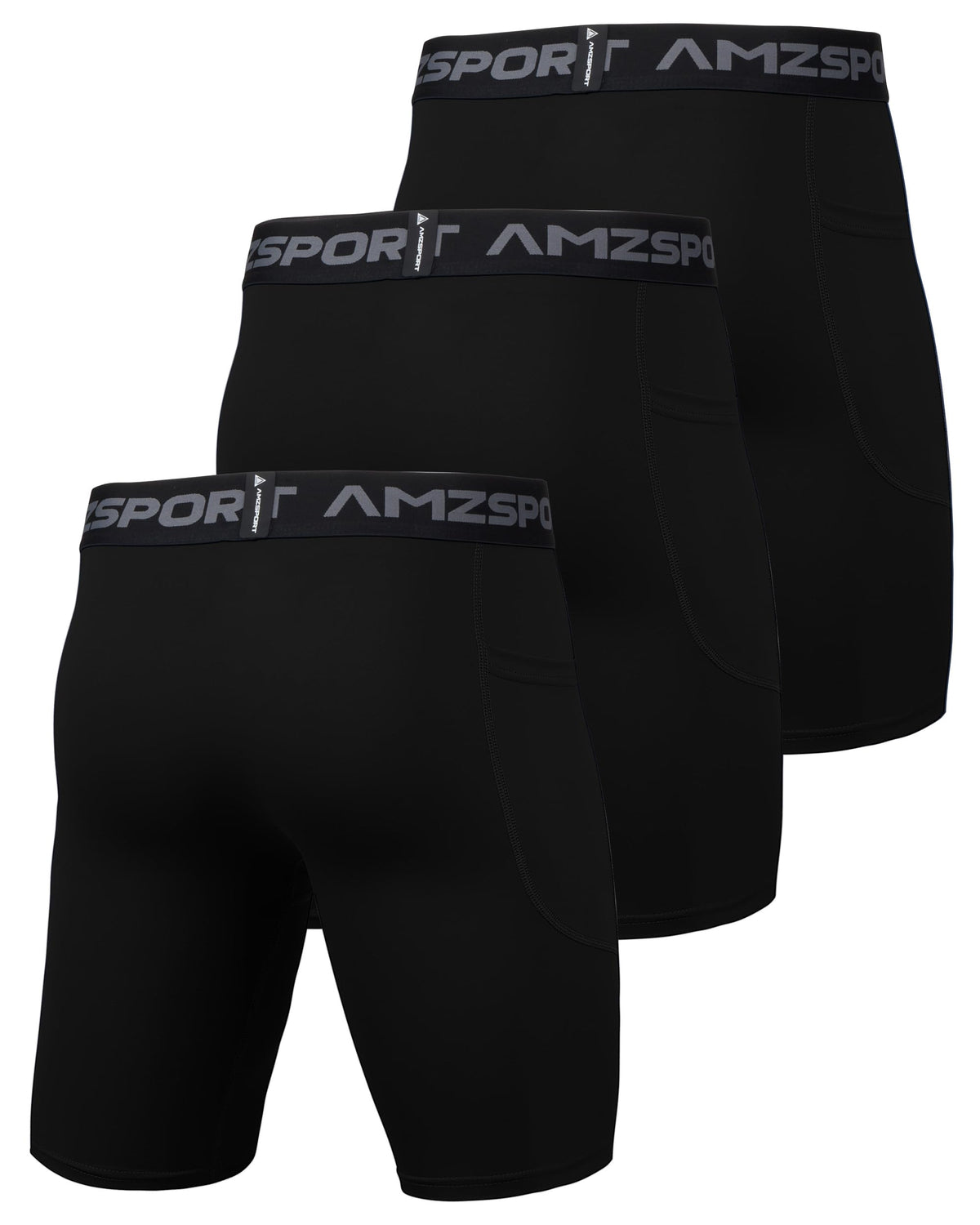 AMZSPORT Men's Breathable Compression Shorts