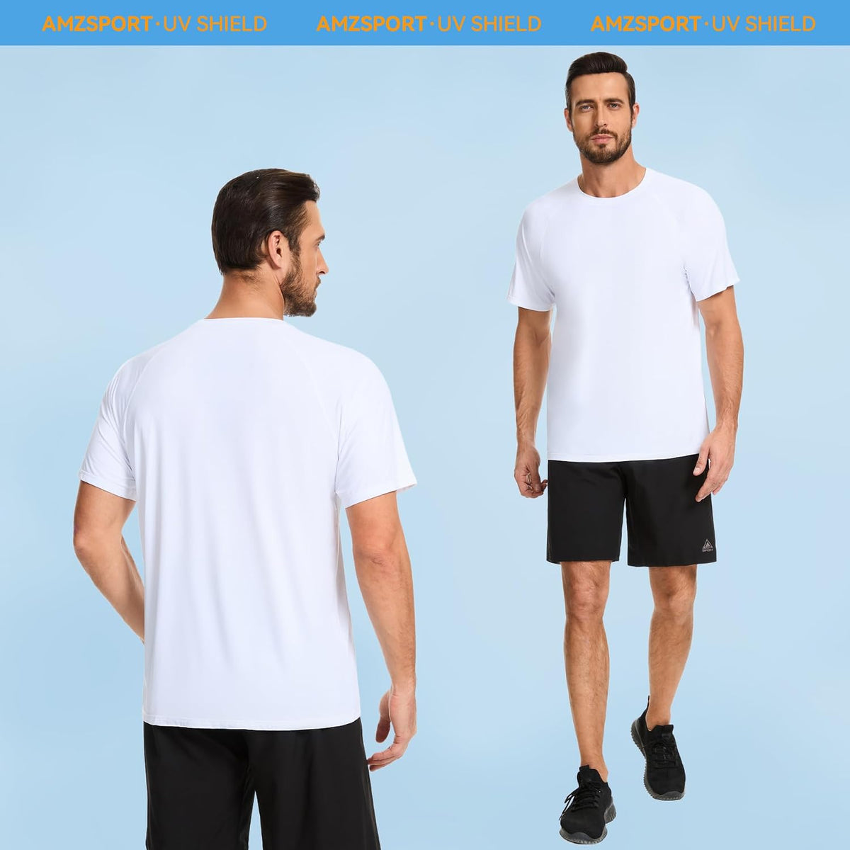 AMZSPORT Men's UPF 50+ Rash Guard Shirt