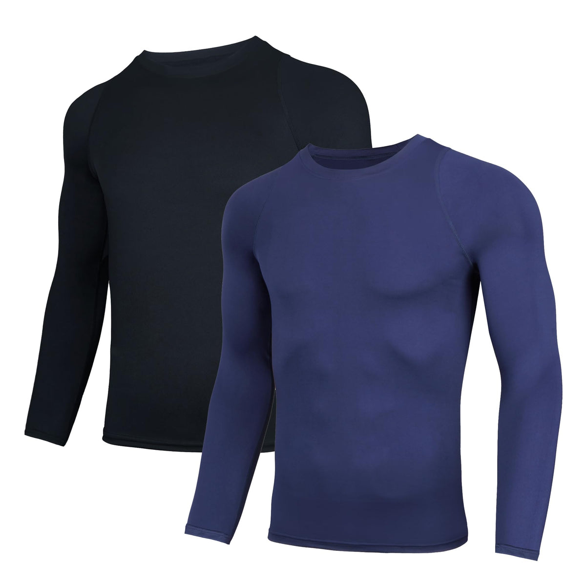 AMZSPORT Men's Long Sleeve Compression Shirt, Quick-Dry