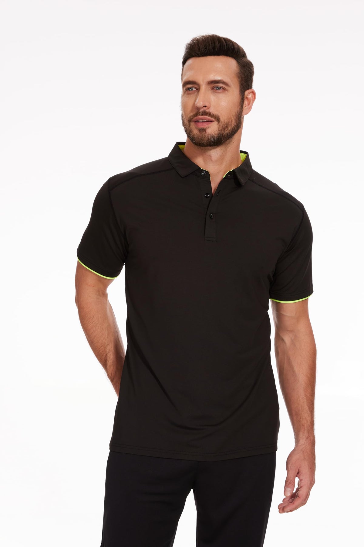 AMZSPORT 3 Pack MEN Poloshirt Basic  Polo T Shirt Slim Fit Golf