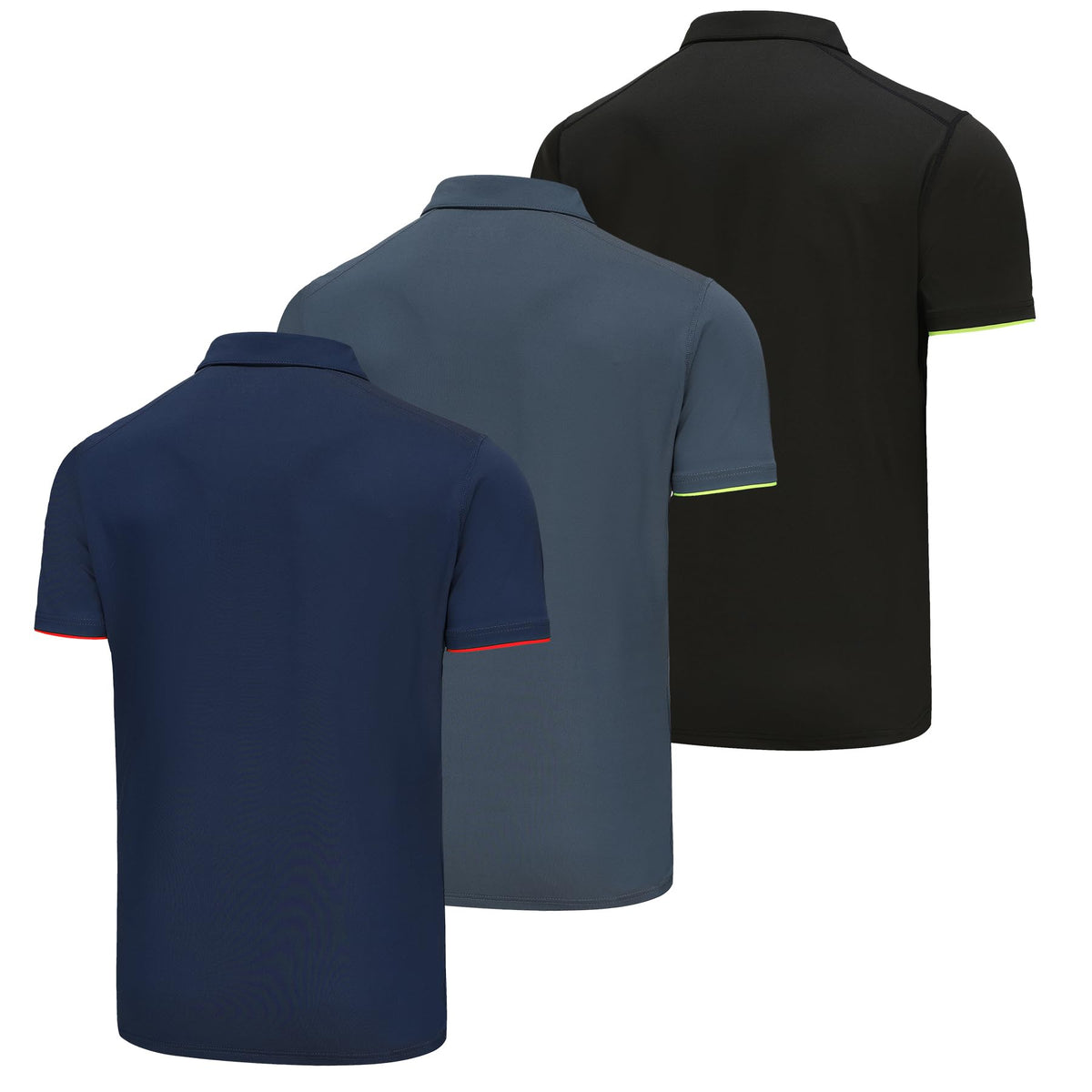 AMZSPORT 3 Pack MEN Poloshirt Basic  Polo T Shirt Slim Fit Golf