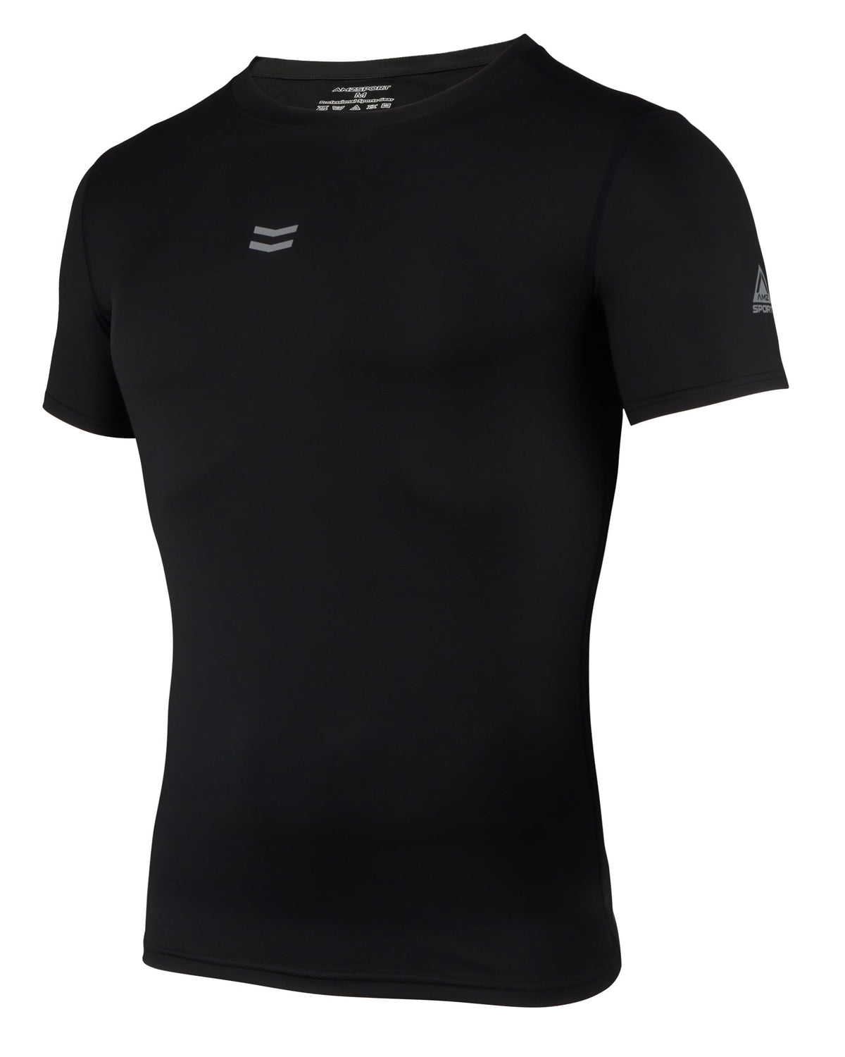 AMZSPORT Men's Short Sleeve Compression Shirt Quick-Dry Running