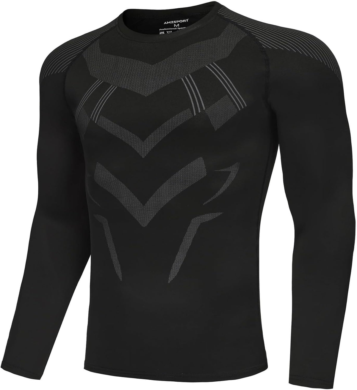 AMZSPORT Men's Long Sleeve Compression Shirt