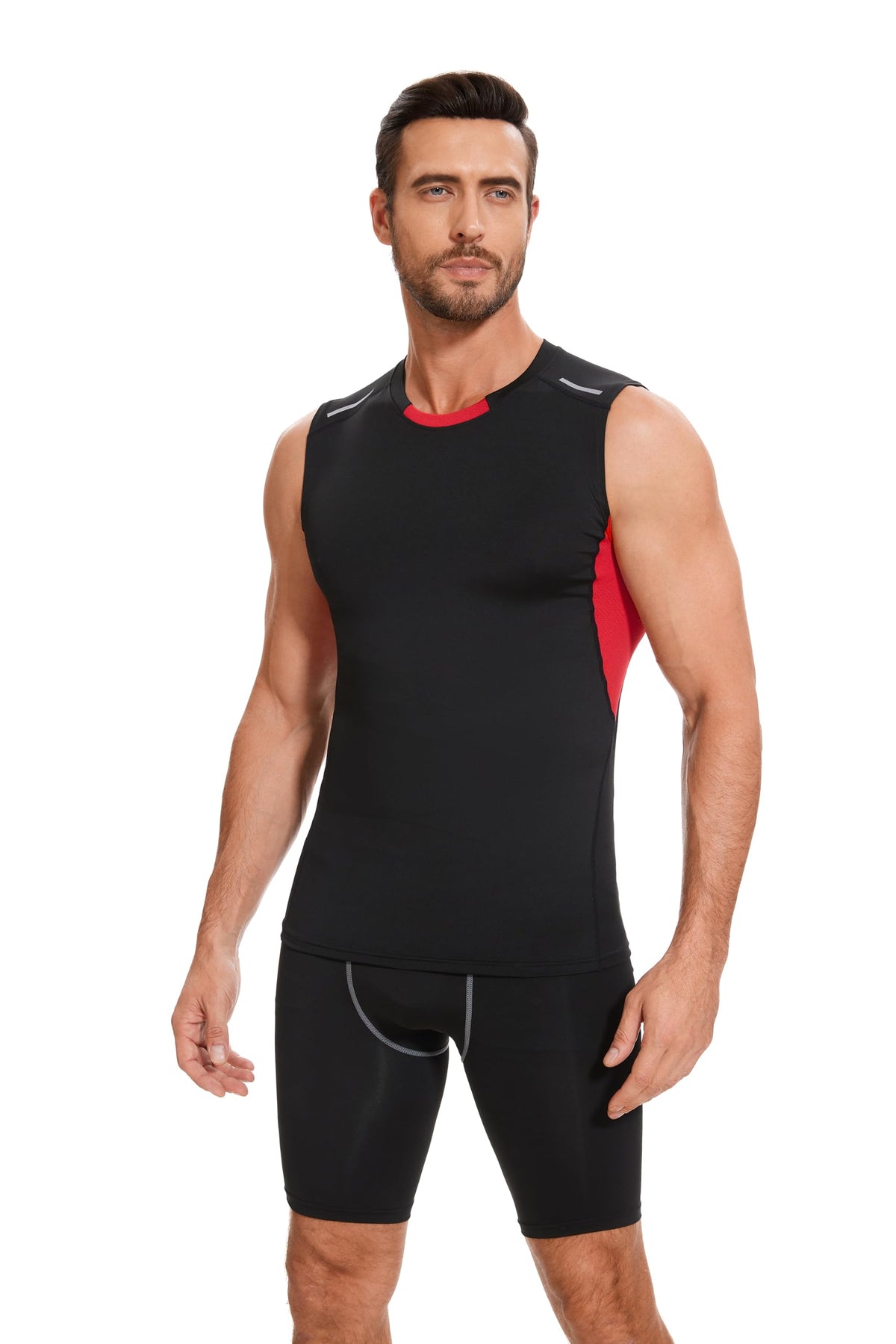 AMZSPORT Men's Sleeveless Compression Tank Top, Breathable