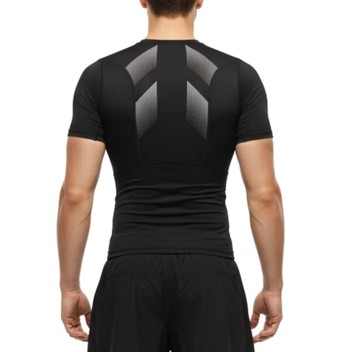 AMZSPORT Men's Short Sleeve Compression Shirt Quick-Dry Running