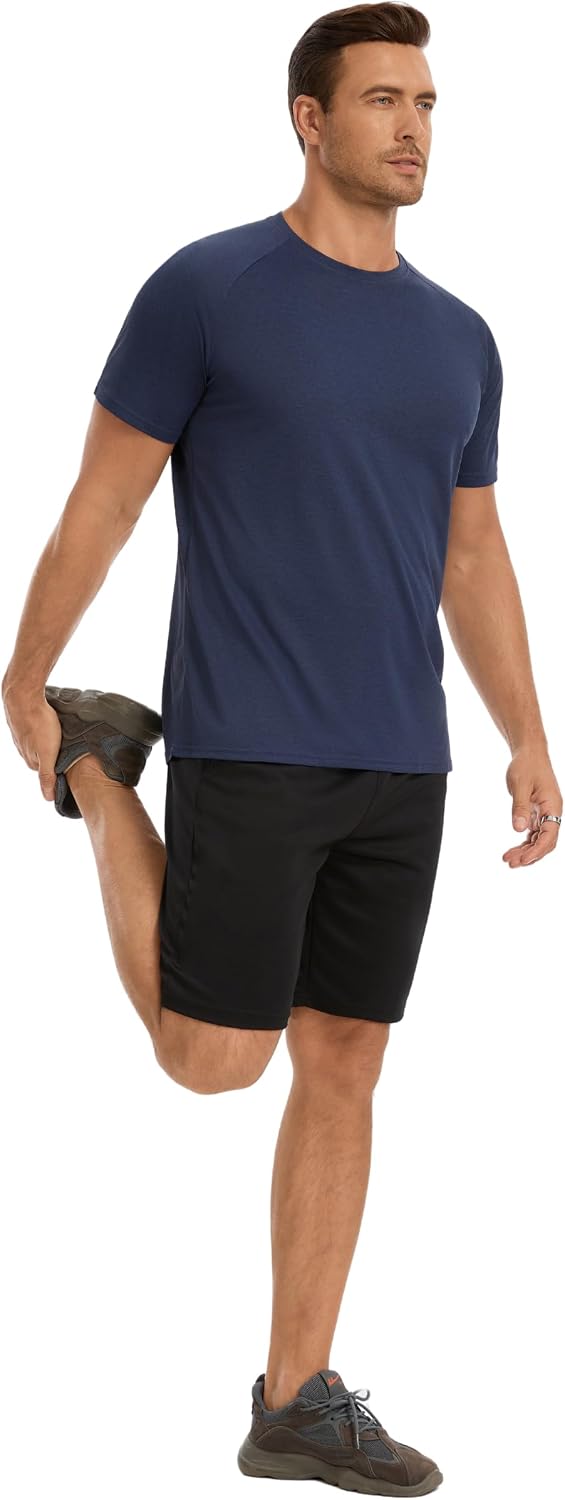AMZSPORT Men's Lightweight Breathable Short Sleeve Running T-Shirt