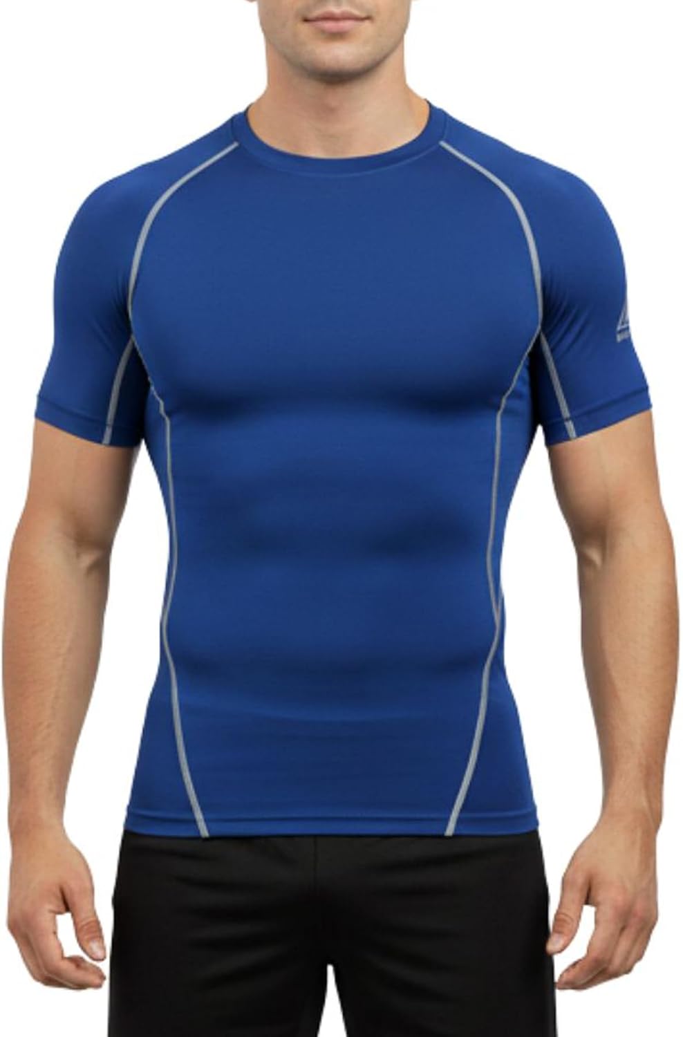 AMZSPORT Men's Short Sleeve Compression Shirt, Cool Dry Running Top