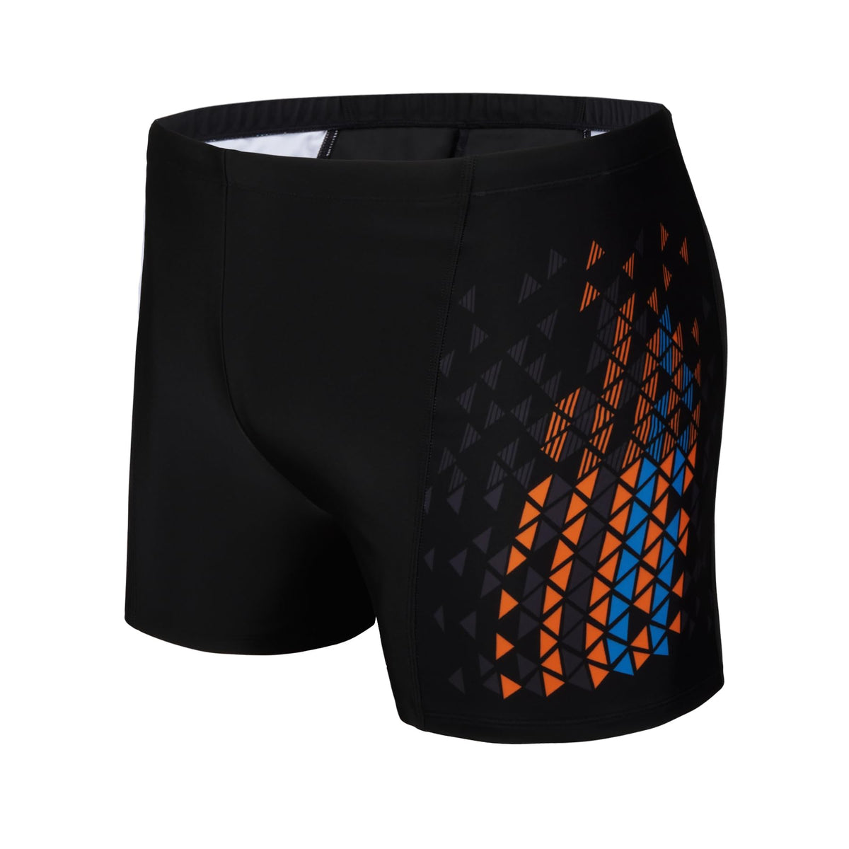 AMZSPORT Men's Short Swim Trunks Quick-Dry Beach Shorts Mesh Lining