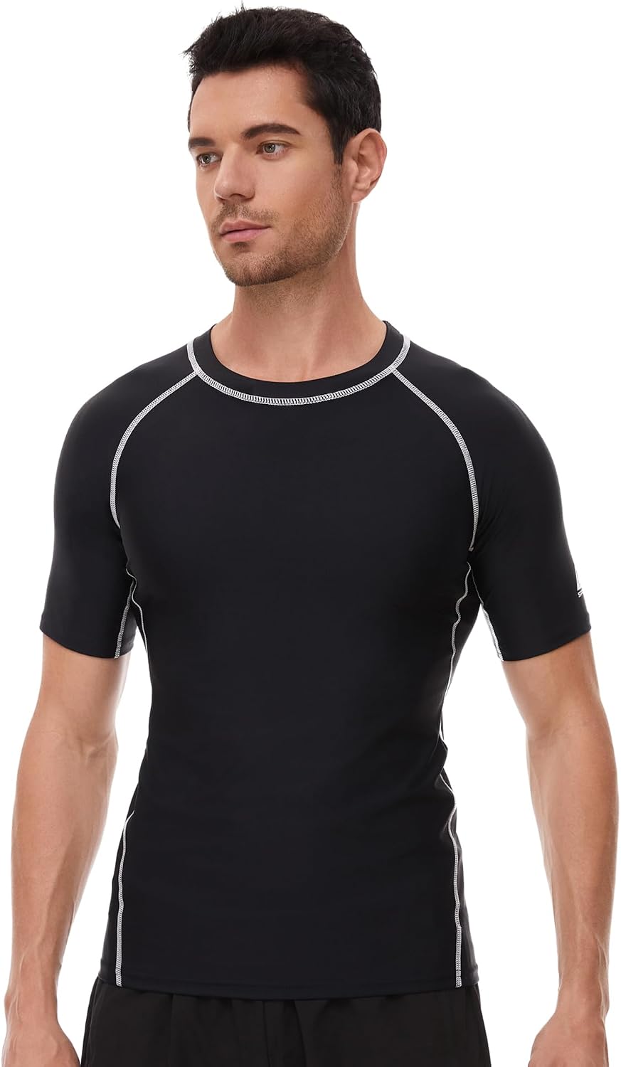 AMZSPORT Men's Rash Guard Shirt, UPF 50+ UV Protection