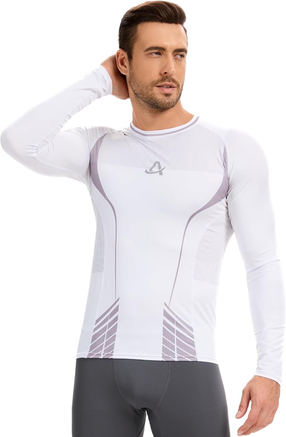 AMZSPORT Men's Long Sleeve Compression Shirt