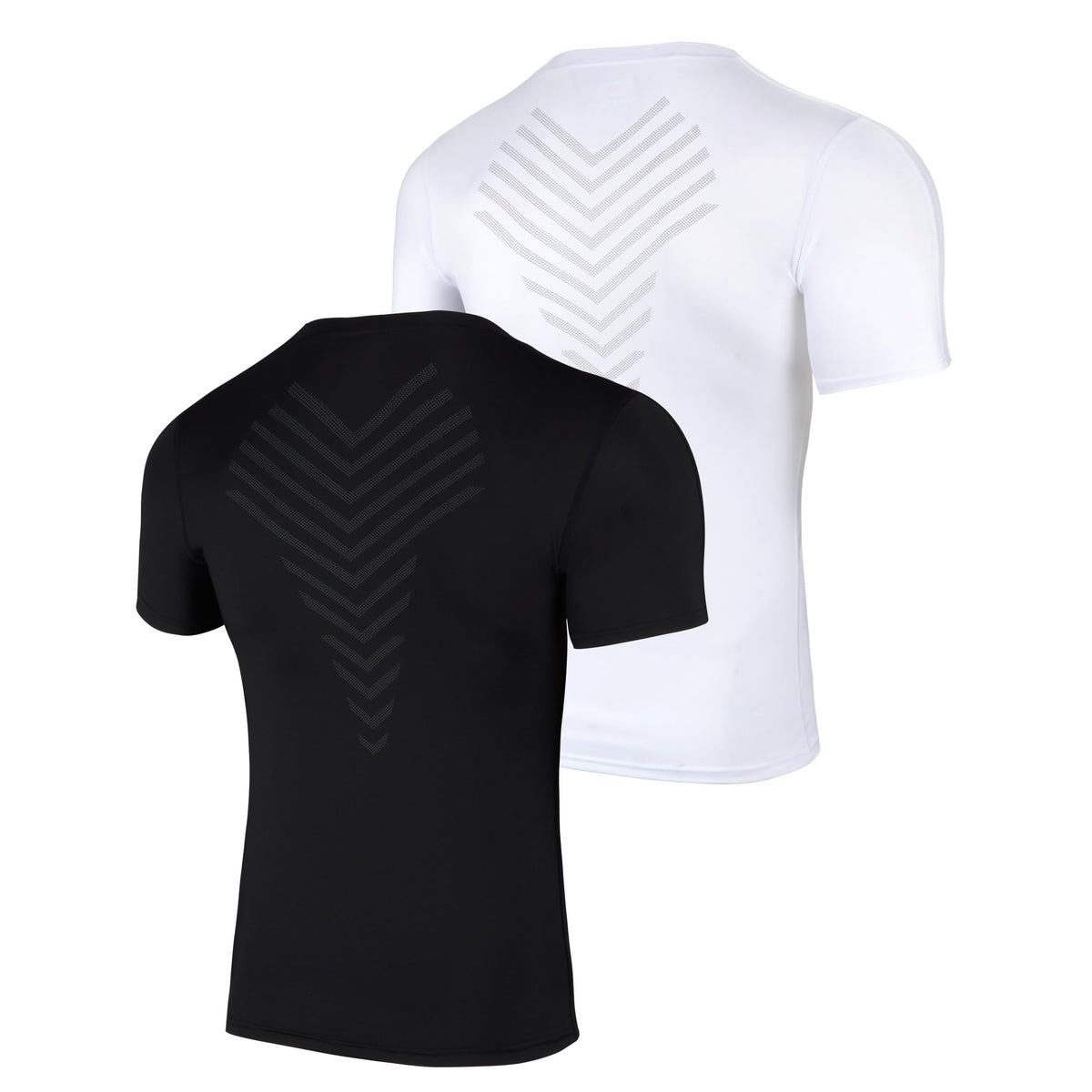 AMZSPORT Men's 1/2-Pack Short Sleeve Compression Shirt Running Top