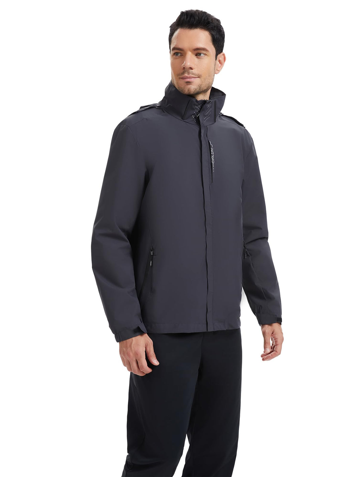 AMZSPORT Men's Hooded Rain Jacket