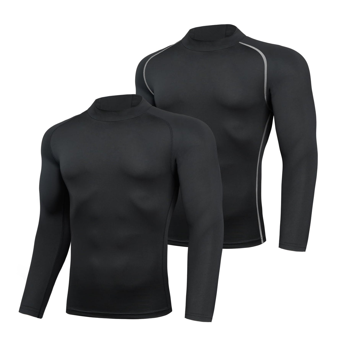 AMZSPORT Men's Long Sleeve Compression Shirt, Quick-Dry