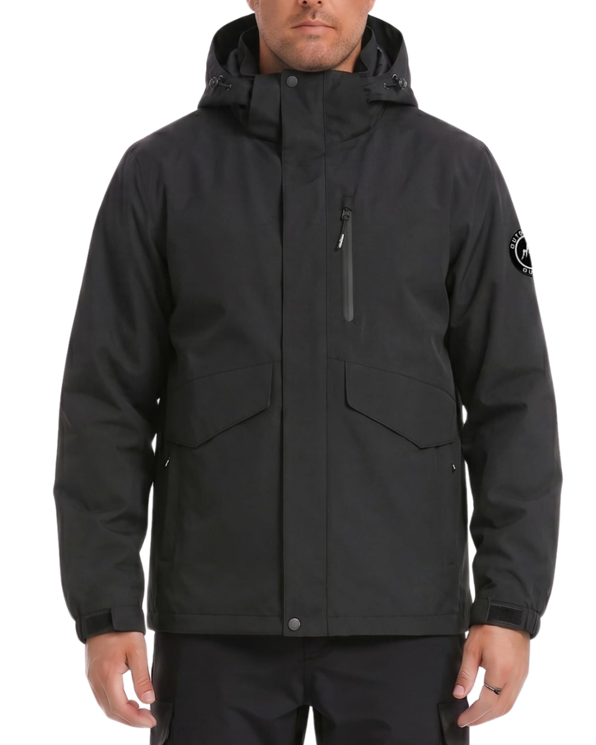AMZSPORT Men's Hooded Rain Jacket