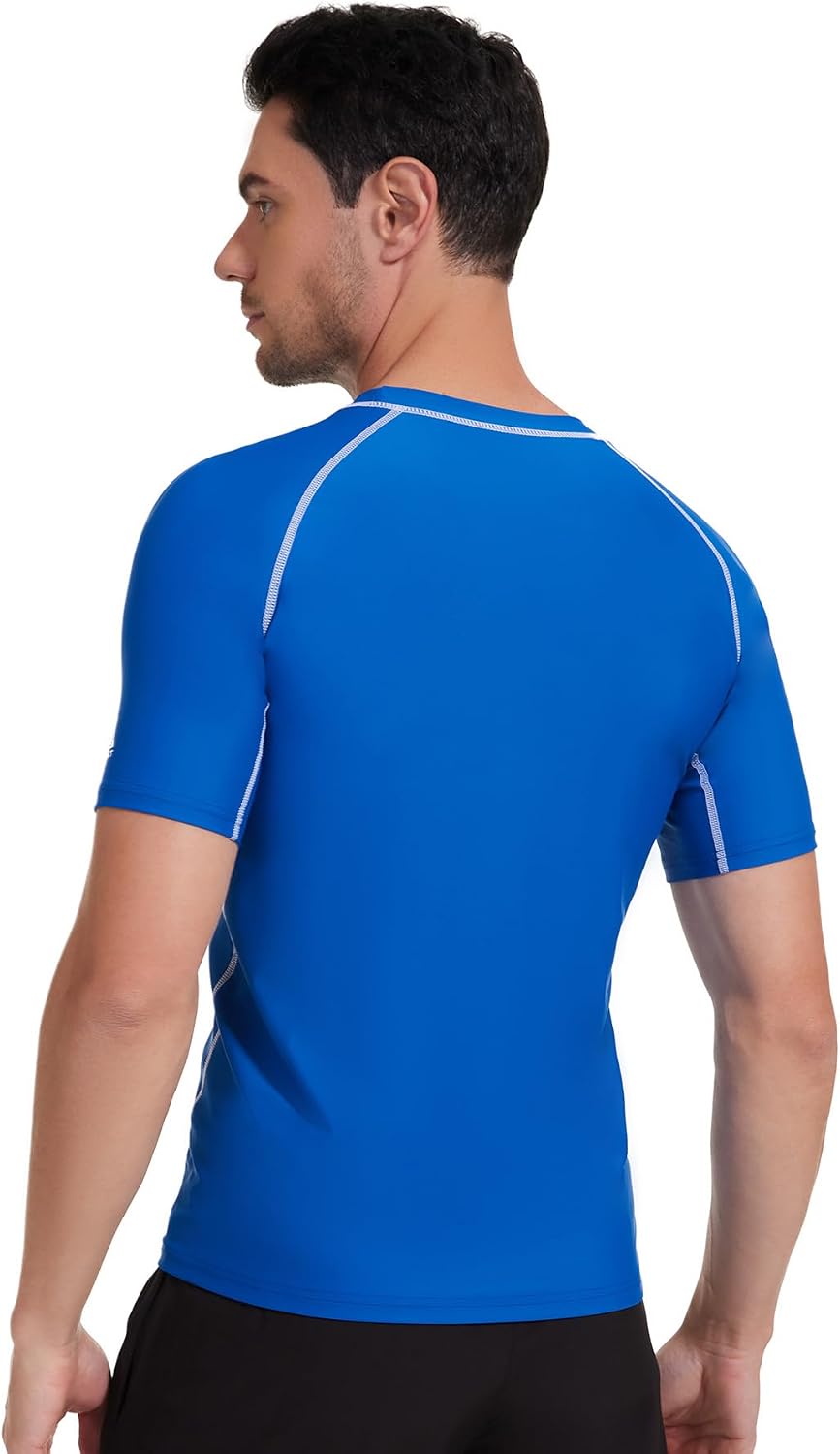 AMZSPORT Men's Rash Guard Shirt, UPF 50+ UV Protection