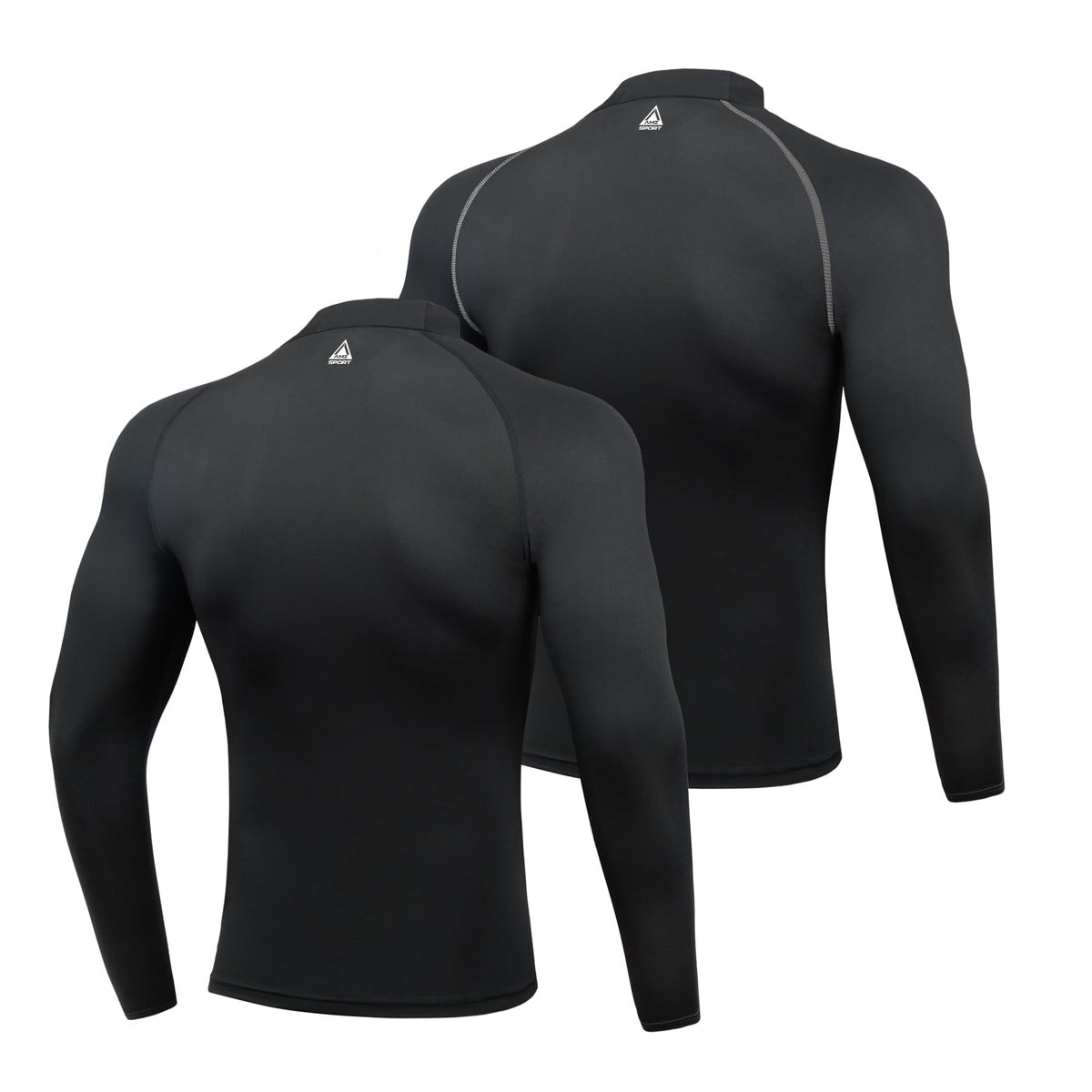 AMZSPORT Men's Long Sleeve Compression Shirt, Quick-Dry
