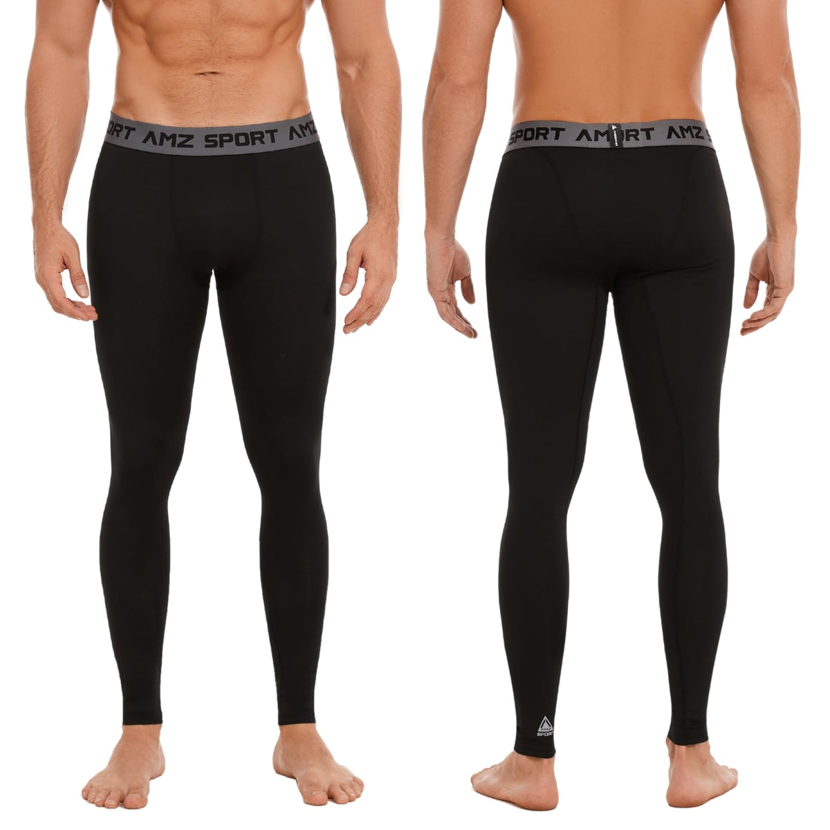 AMZSPORT Men's 2-Pack Compression Leggings
