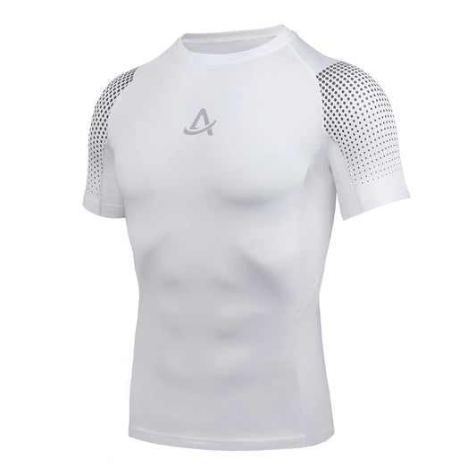 AMZSPORT Men's Short Sleeve Compression Shirt, Quick-Dry