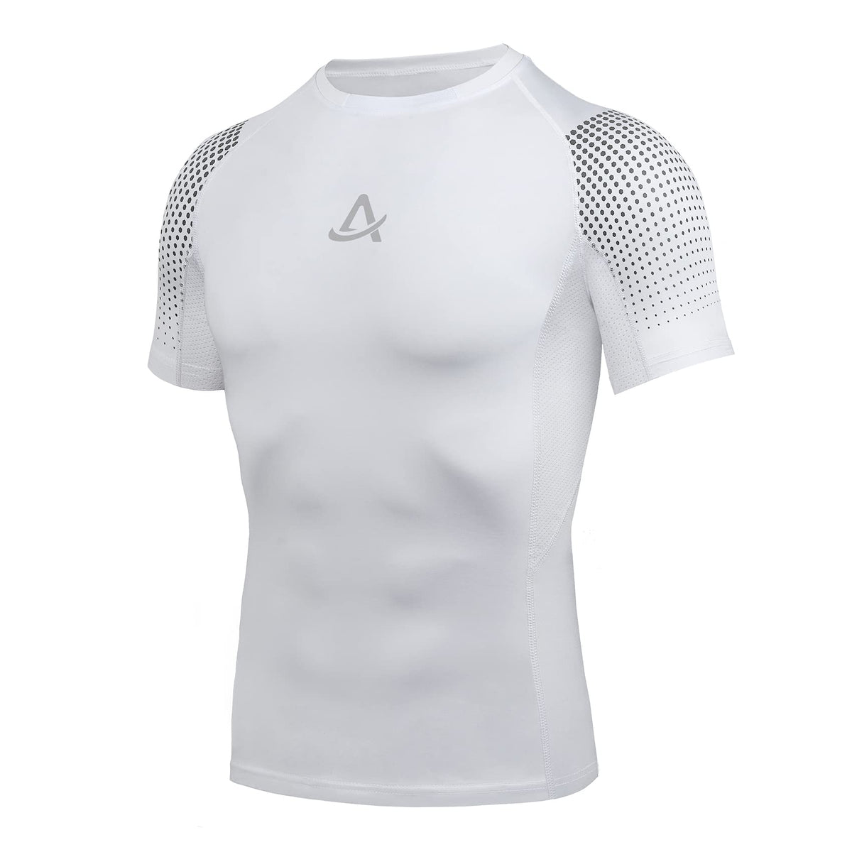 AMZSPORT Men's Short Sleeve Compression Shirt Quick-Dry Running Top