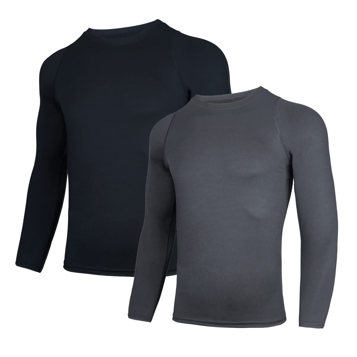 AMZSPORT Men's Long Sleeve Compression Shirt, Quick-Dry
