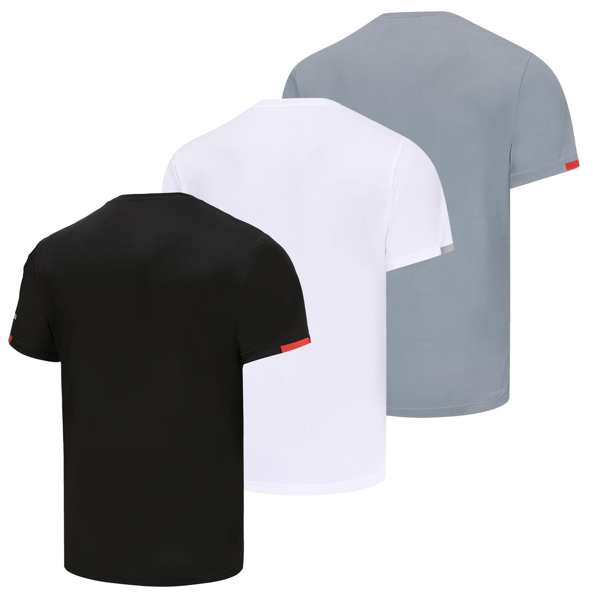 AMZSPORT Herren Sport T-Shirts, 3/5er-Pack Atmungsaktive & Schnelltrocknende Mesh Kurzarmshirts für Laufen, Training & Fitness