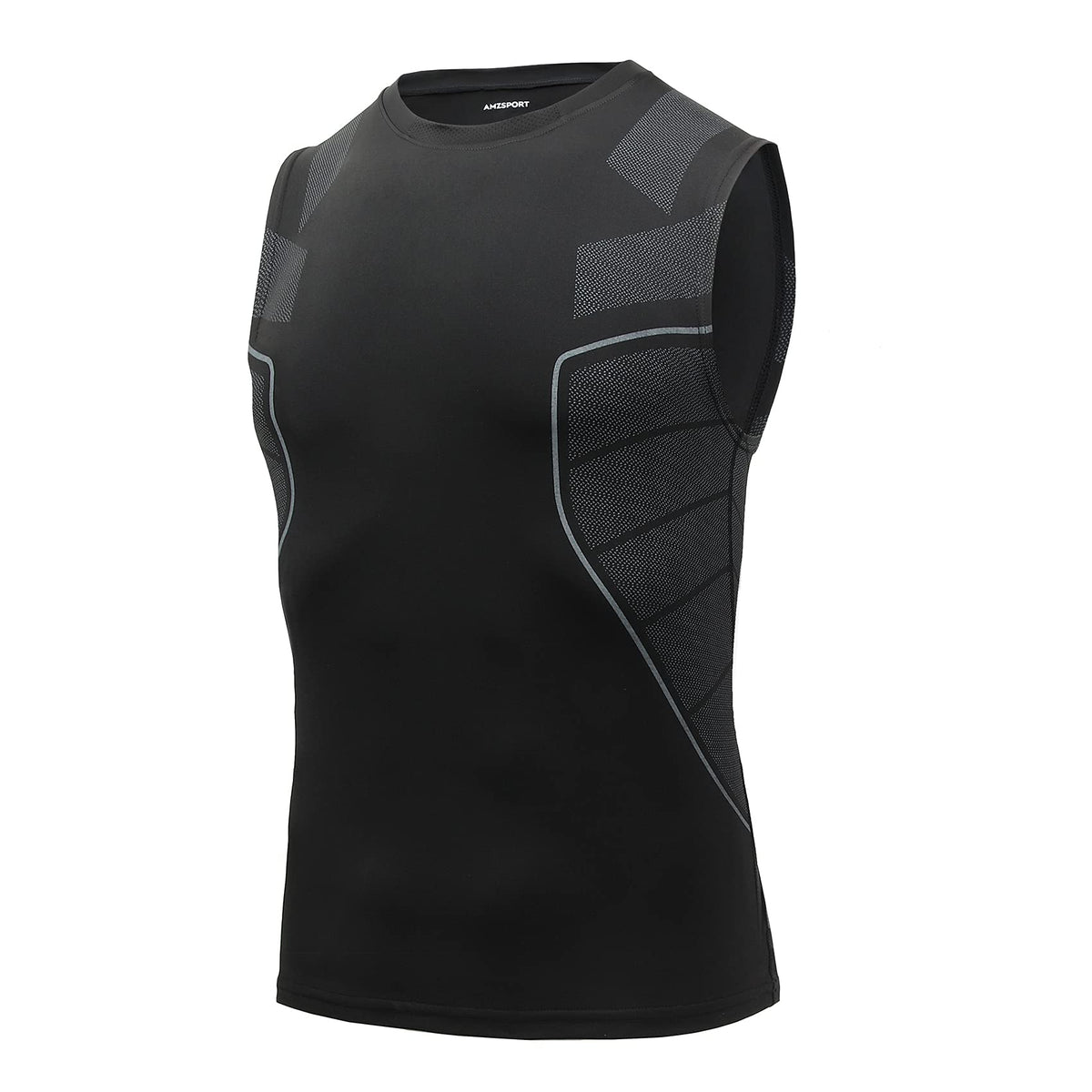 AMZSPORT Men's Compression Sleeveless Shirt, Sports Tank Top