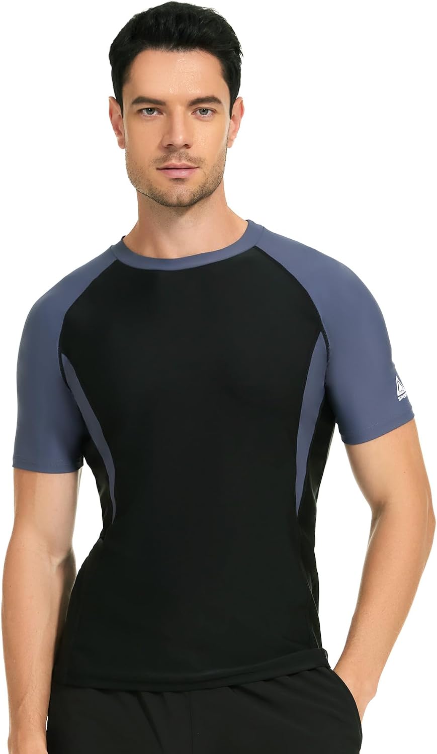 AMZSPORT Men's Rash Guard Shirt, UPF 50+ UV Protection