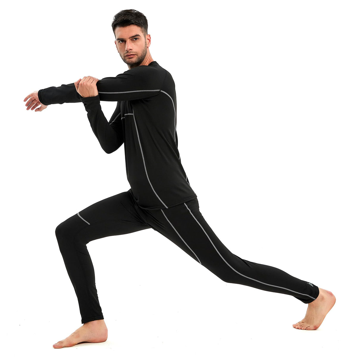 AMZSPORT Men's Warm Thermal Underwear Set, Base Layer
