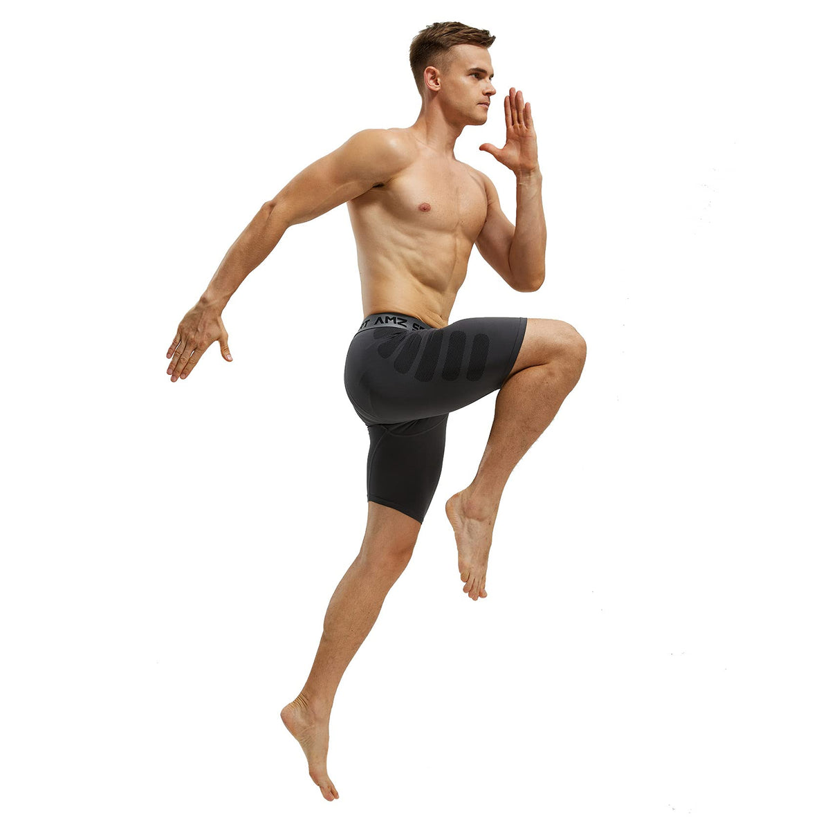 AMZSPORT Men's Breathable Compression Shorts