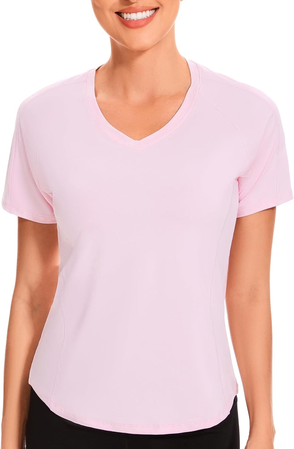 AMZSPORT Women's Short Sleeve Sport T-Shirt Breathable Running Top