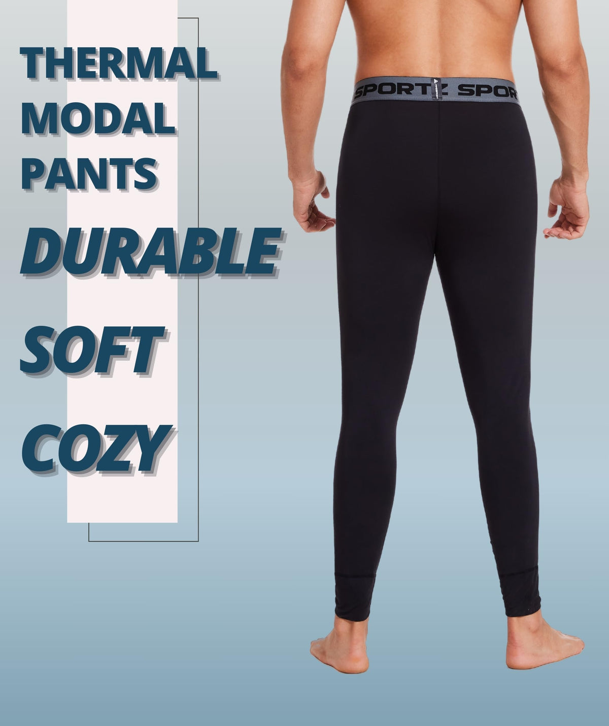 AMZSPORT Men's Thermal Underwear Long Johns Winter Base Layer Pants