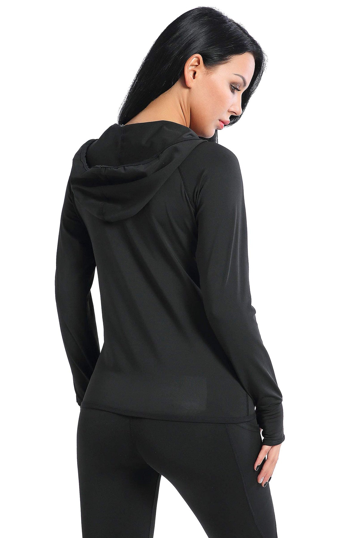 AMZSPORT Women's Running Jacket Long Sleeve Sports Zip-Up