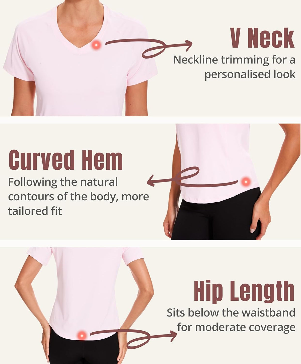 AMZSPORT Women's Short Sleeve Sport T-Shirt Breathable Running Top