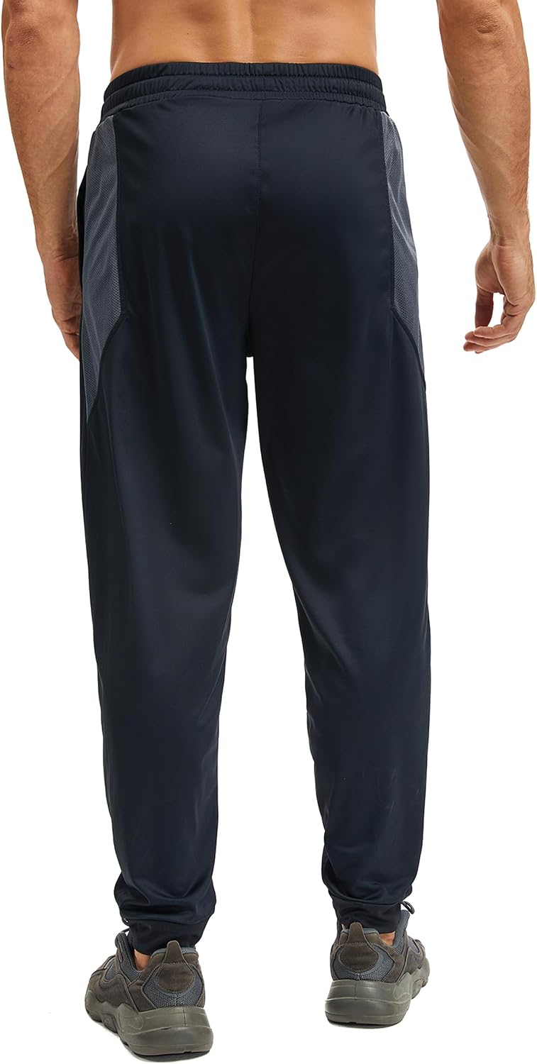 AMZSPORT Men's Breathable Joggers with Zip Pockets for Gym, Running