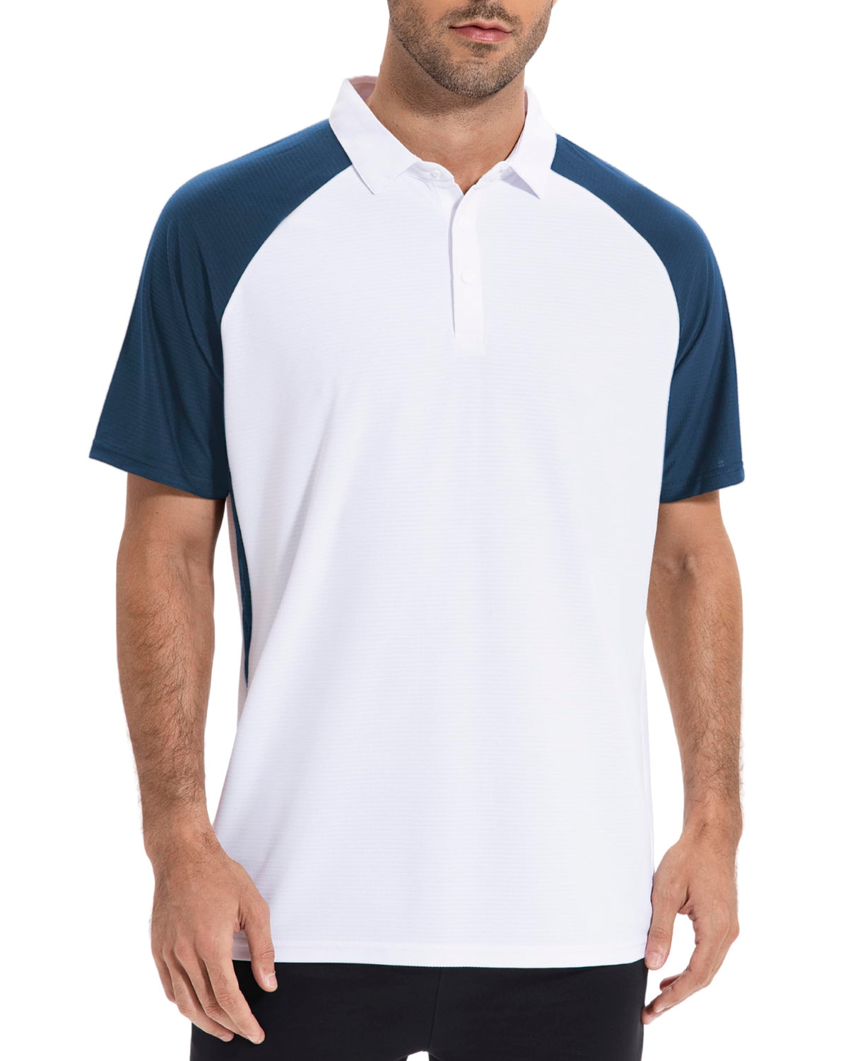 AMZSPORT Men's Short Sleeve Golf Polo Shirt For Tennis Sport