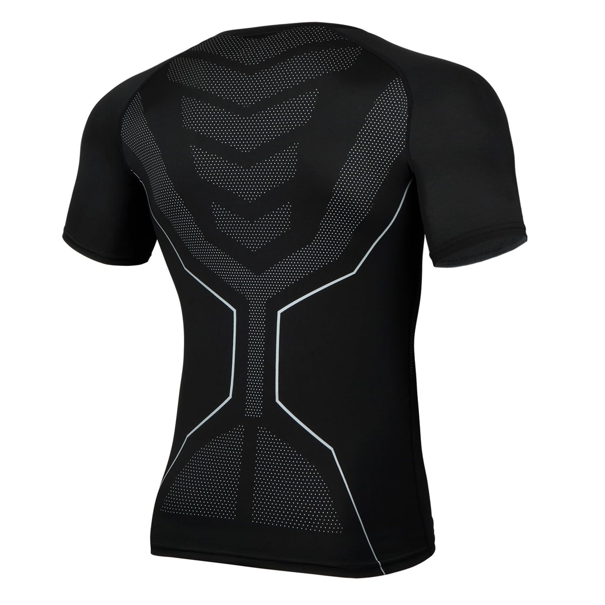 AMZSPORT Men's Breathable Compression Shirt, Short Sleeve