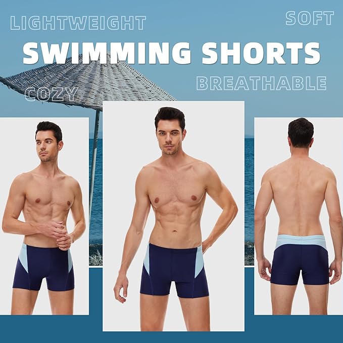 AMZSPORT Men's Short Swimming Trunks