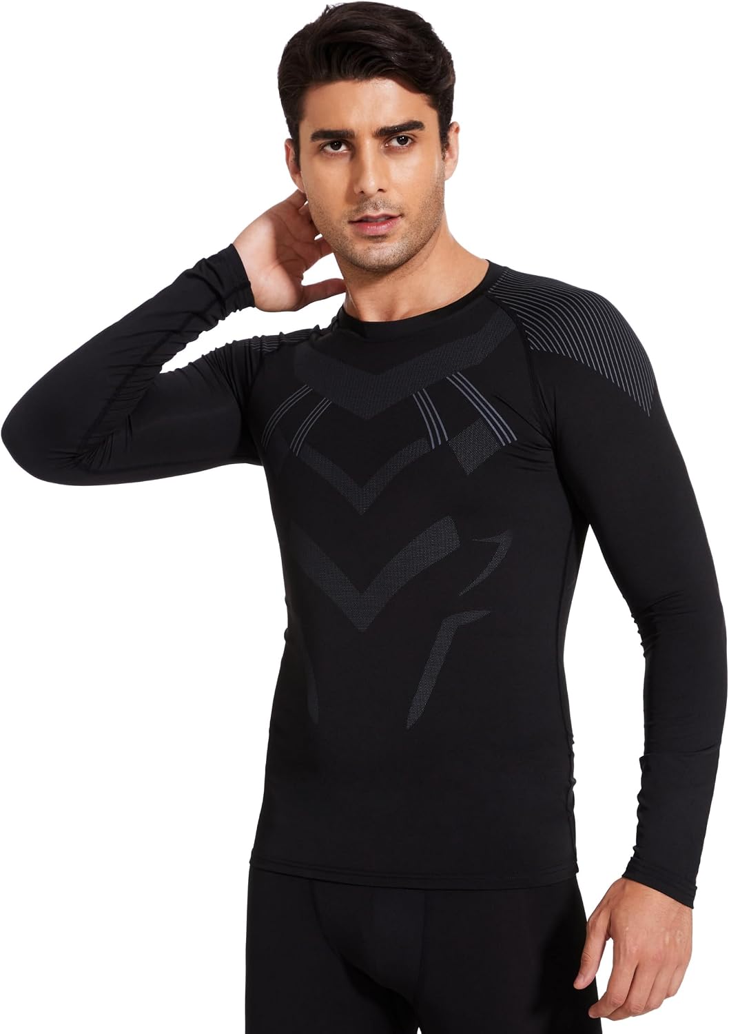AMZSPORT Men's Long Sleeve Compression Shirt