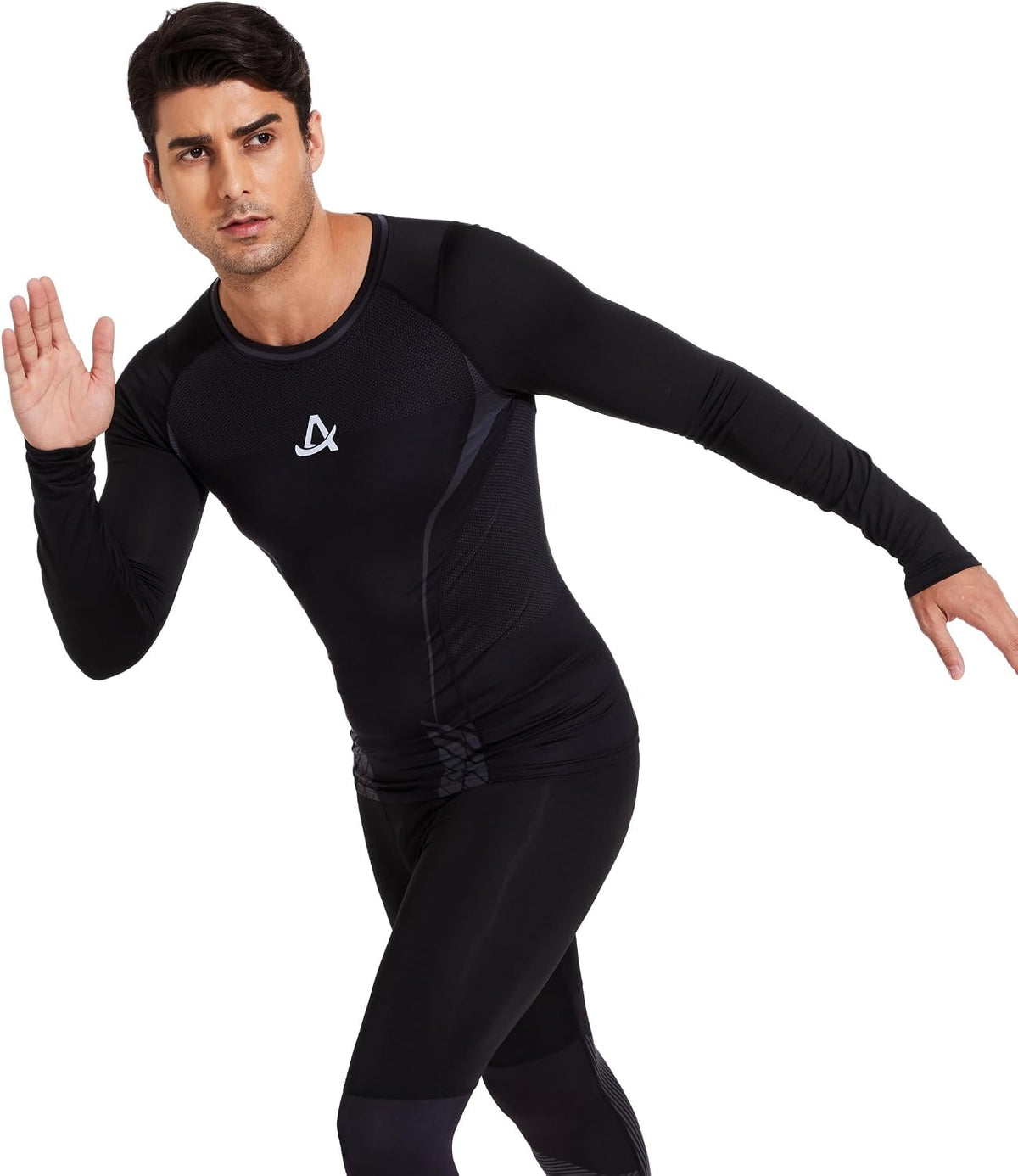 AMZSPORT Men's Long Sleeve Compression Shirt
