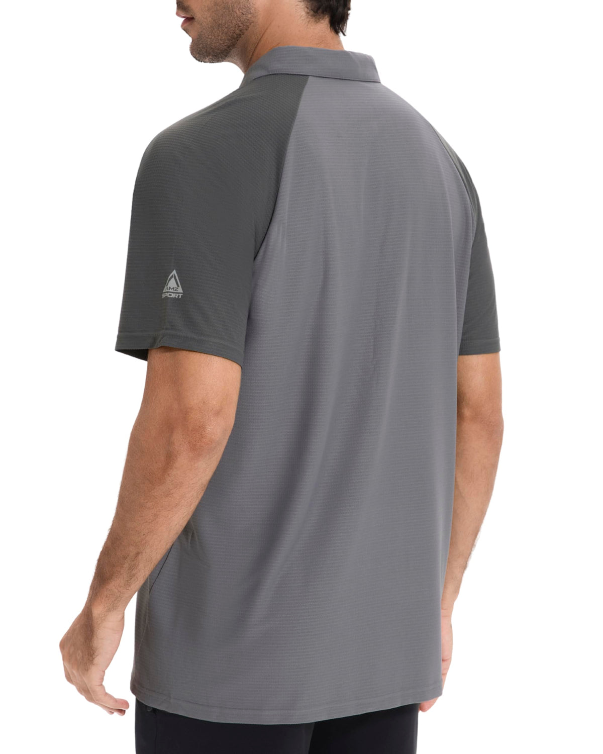 AMZSPORT Men's Short Sleeve Golf Polo Shirt For Tennis Sport