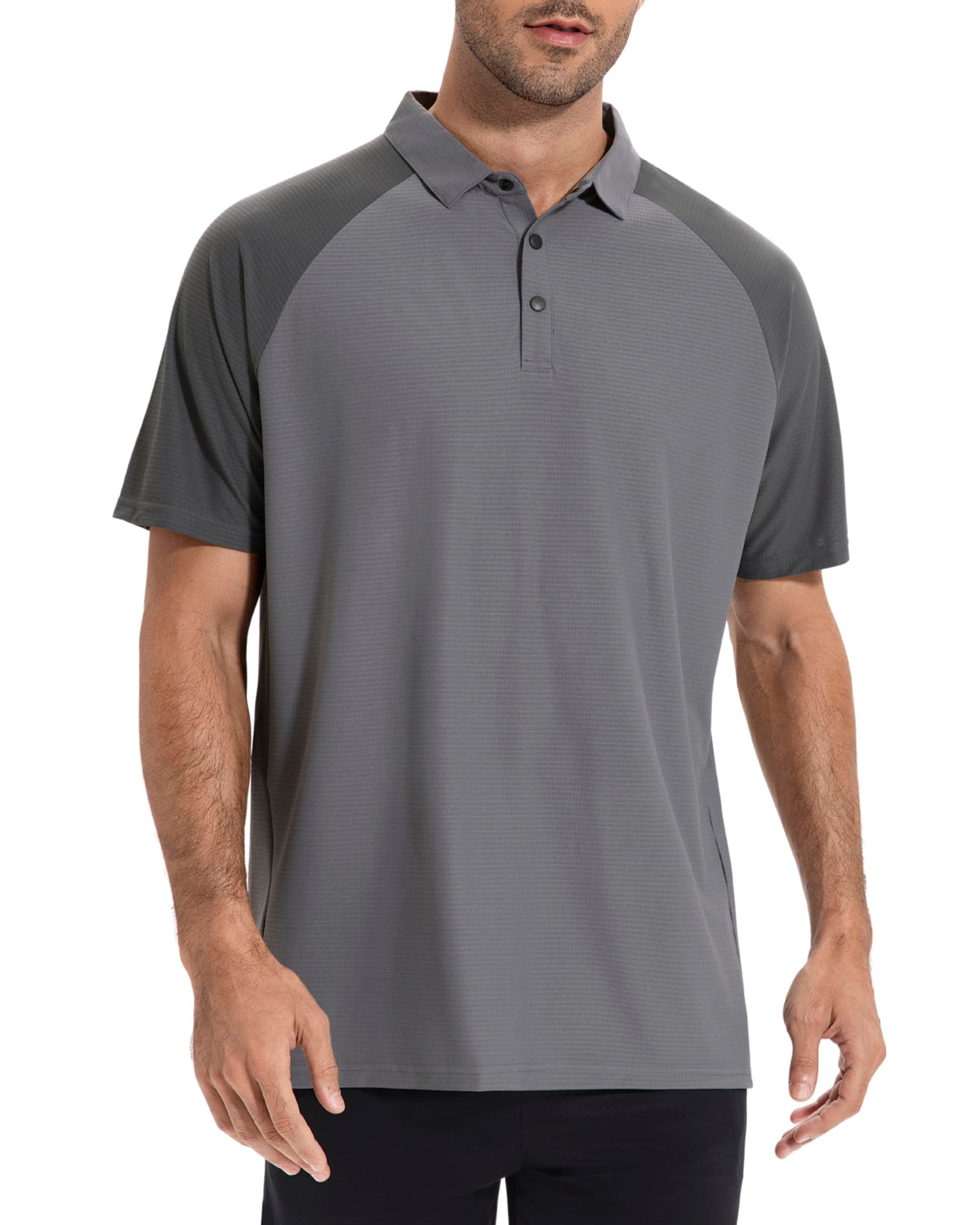 AMZSPORT Men's Short Sleeve Golf Polo Shirt For Tennis Sport