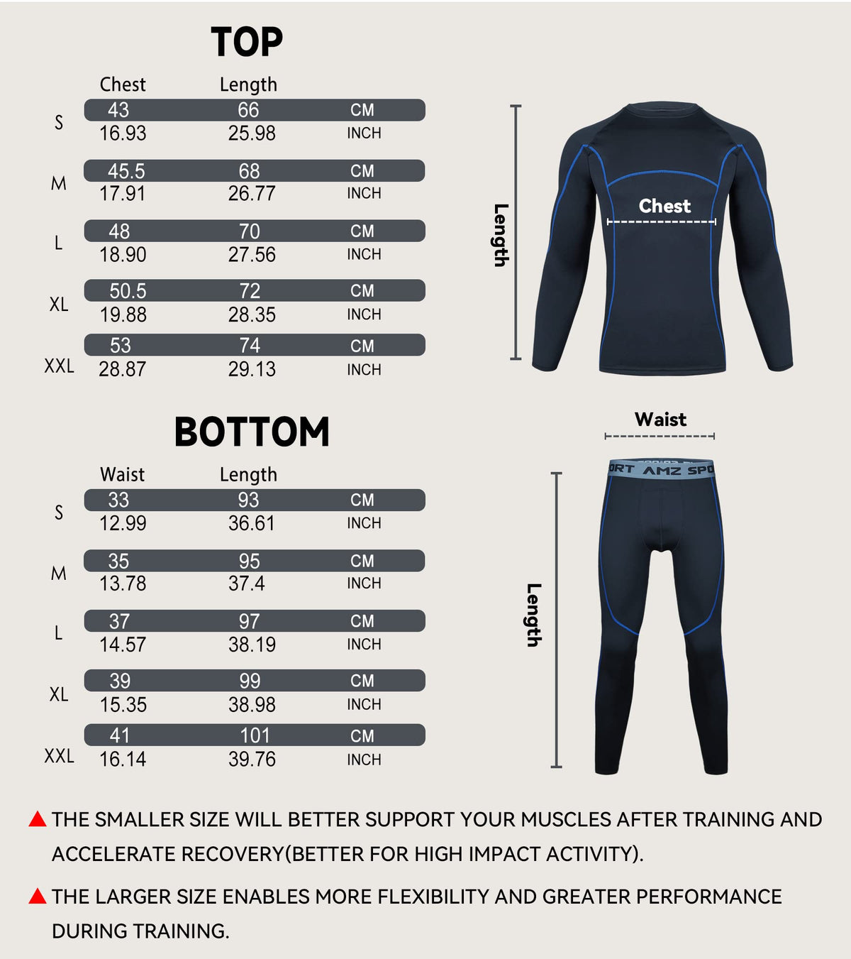 AMZSPORT Men's Warm Thermal Underwear Set, Base Layer