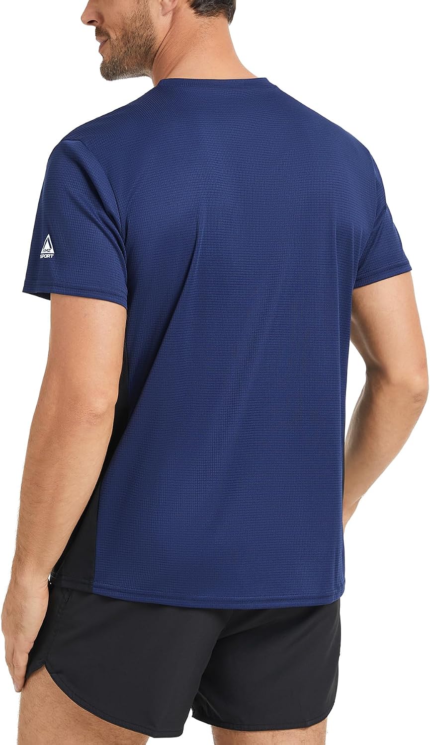 AMZSPORT Men's Lightweight Breathable Short Sleeve Running T-Shirt