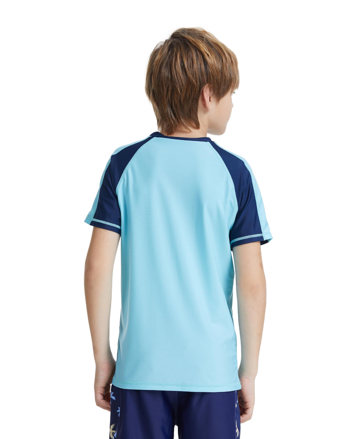 AMZSPORT Kids UPF 50+ Short Sleeve Swim Shirt