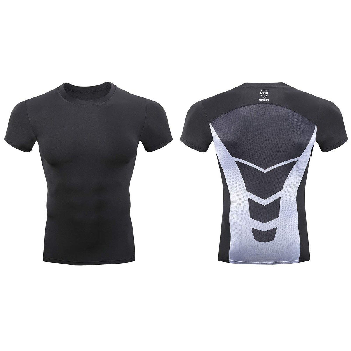 AMZSPORT Men's Compression Shirt, Sports, Quick-Dry, Base Layer Top