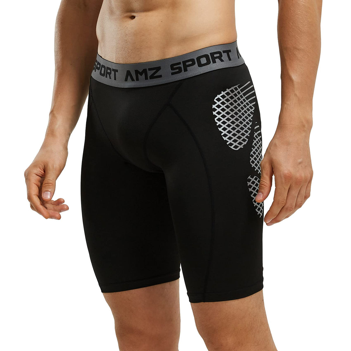 AMZSPORT Men's Breathable Compression Shorts