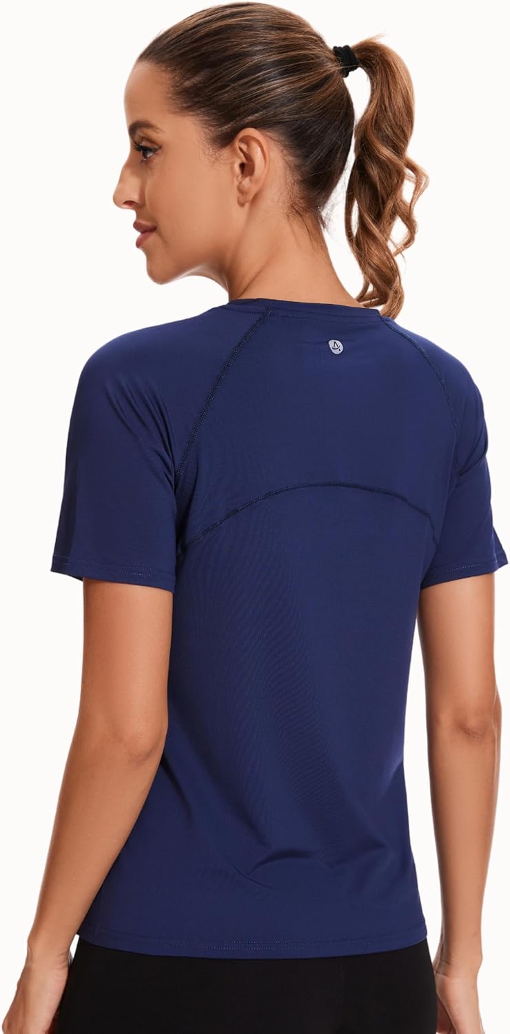 AMZSPORT Women's Short Sleeve Sport T-Shirt Breathable Running Top